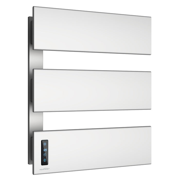 Towel Warmers for Bathroom, Hot Towel Warmer Wall Mounted with 3 Bar, Smart LED Control with Built-in Timer & Temperature, 21.6" X 17.7", Max 140°F, Plug-in & Hardwired, Fast Heating, Silver