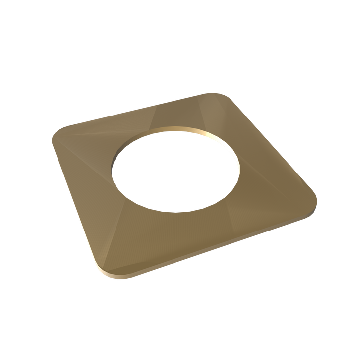 Amba Products Accessory AE-1S-SB 1mm Square Spacer Qty of 2 for Quadro or Vega Collections - 0.04 x 1.5 x 1.5 in. - Satin Brass Finish