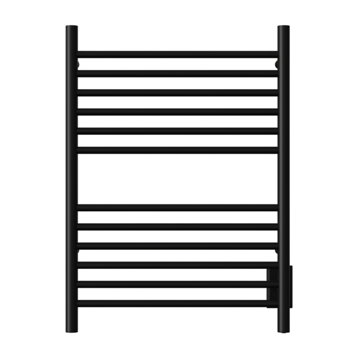Amba Products Cape Model Cape2332 Straight 12-Bar Hardwired Plug-in Combo Towel Warmer - 4.625 x 23.875 x 31.5 in. - Matte Black Finish
