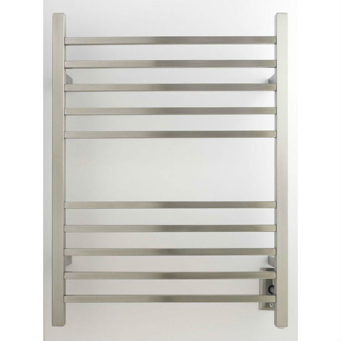 Amba Products Radiant Collection RSWH-B Square Hardwired 10-Bar Towel Warmer - 4.75 x 24.375 x 31.5 in. - Brushed Finish