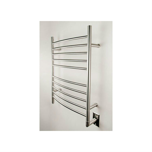 Amba Products Radiant Collection RWH-CB Hardwired Curved 10-Bar Towel Warmer - 4.75 x 24.375 x 33.5 in. - Brushed Finish