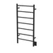 Amba Products Jeeves Collection FSMB Model F Straight 6-Bar Hardwired Towel Warmer - 4.5 x 21.25 x 41.75 in. - Matte Black Finish