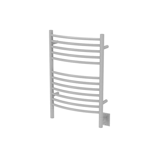 Amba Products Jeeves Collection ECW Model E Curved 12-Bar Hardwired Towel Warmer - 6.5 x 21.25 x 31.75 in. - White Finish