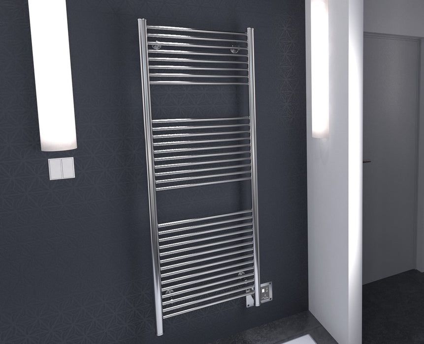 Amba Products Antus Collection A2056P 32-Bar Hardwired Towel Warmer - 4.375 x 23.625 x 58.375 in. - Polished Finish