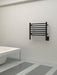 Amba Products Jeeves Collection HCMB Model H Curved 7-Bar Hardwired Towel Warmer - 6.5 x 21.25 x 18.75 in. - Matte Black Finish