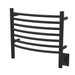 Amba Products Jeeves Collection HCMB Model H Curved 7-Bar Hardwired Towel Warmer - 6.5 x 21.25 x 18.75 in. - Matte Black Finish