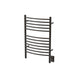 Amba Products Jeeves Collection ECO Model E Curved 12-Bar Hardwired Towel Warmer - 6.5 x 21.25 x 31.75 in. - Oil Rubbed Bronze Finish