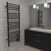 Amba Products Jeeves Collection DCMB Model D Curved 20-Bar Hardwired Towel Warmer - 6.5 x 21.25 x 53.5 in. - Matte Black Finish