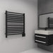 Amba Products Quadro Collection Q2833MB 12-Bar Hardwired Towel Warmer - 4.125 x 32.25 x 35.375 in. - Matte Black Finish