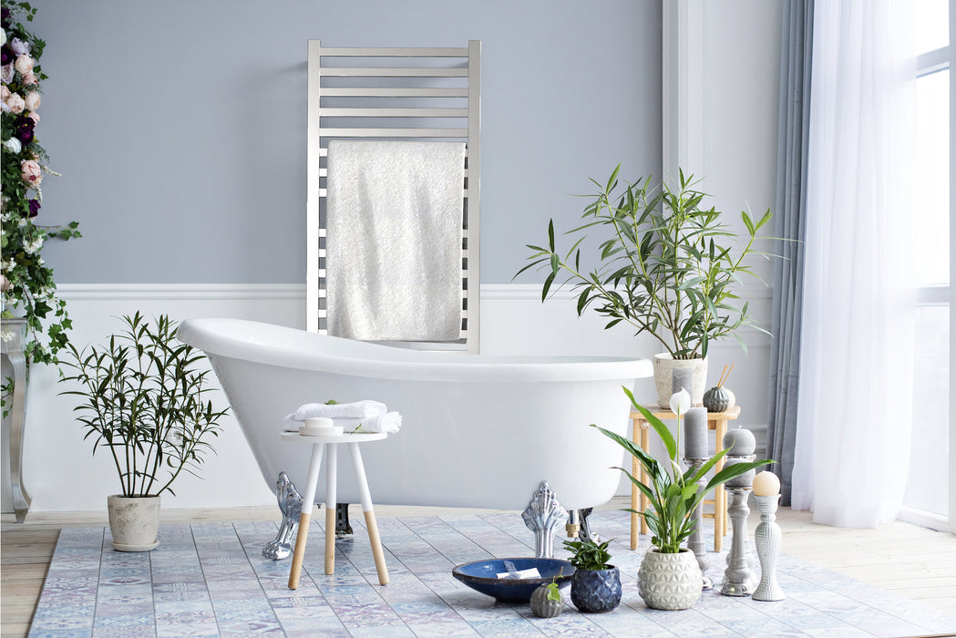 Amba Products Quadro Collection Q2042P 16-Bar Hardwired Towel Warmer - 4.125 x 24.375 x 44.75 in. - Polished Finish