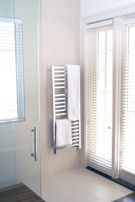 Amba Products Quadro Collection Q2054P 20-Bar Hardwired Towel Warmer - 4.125 x 24.375 x 56.625 in. - Polished Finish