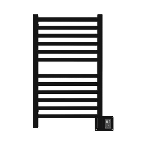 Amba Products Quadro Collection Q2033MB 12-Bar Hardwired Towel Warmer - 4.125 x 24.375 x 35.375 in. - Matte Black Finish