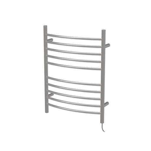 Amba Products Radiant Collection RWP-CP Plug-In Curved 10-Bar Towel Warmer - 5.75 x 23.625 x 31.5 in. - Polished Finish