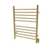 Amba Products Radiant Collection RWH-SSB Hardwired Straight 10-Bar Towel Warmer - 4.75 x 24.375 x 33.5 in. - Satin Brass Finish