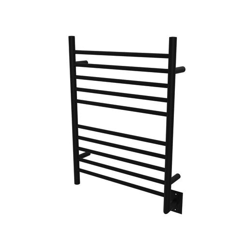 Amba Products Radiant Collection RWH-SMB Hardwired Straight 10-Bar Towel Warmer - 4.75 x 24.375 x 33.5 in. - Matte Black Finish