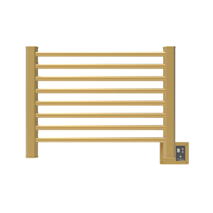 Amba Products Sirio Collection S2921SB 8-Bar Hardwired Towel Warmer - 4 x 32.5 x 23.375 in. - Satin Brass Finish