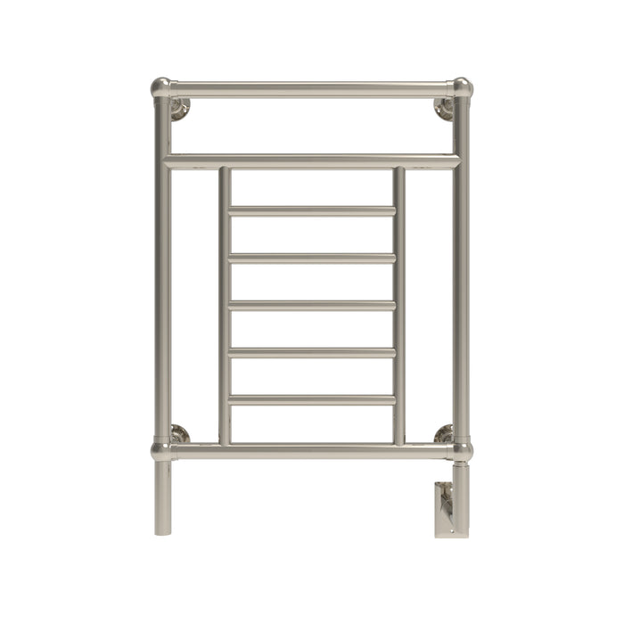 Amba Products Traditional Collection T-2536PN 8-Bar Hardwired Towel Warmer - 5.375 x 25.25 x 36.375 in. - Polished Nickel Finish