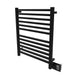 Amba Products Quadro Collection Q2833MB 12-Bar Hardwired Towel Warmer - 4.125 x 32.25 x 35.375 in. - Matte Black Finish