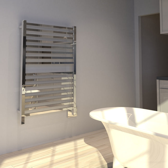 Amba Products Quadro Collection Q2842P 16-Bar Hardwired Towel Warmer - 4.125 x 32.25 x 44.75 in. - Polished Finish