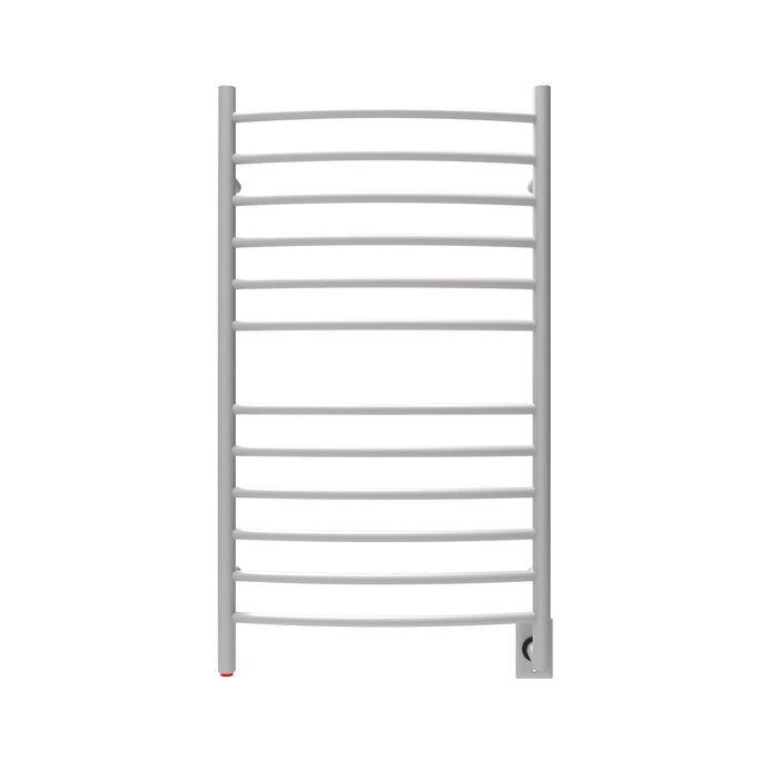 Amba Products Radiant Collection RWHL-CB Hardwired Large Curved 12-Bar Hardwired Towel Warmer - 5.75 x 24.375 x 43 in. - Brushed Finish