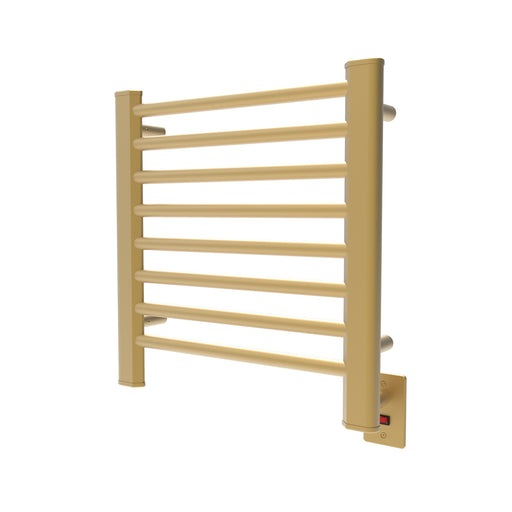 Amba Products Sirio Collection S2121SB 8-Bar Hardwired Towel Warmer - 4 x 21.75 x 23.5 in. - Satin Brass Finish