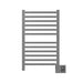 Amba Products Quadro Collection Q2033B 12-Bar Hardwired Towel Warmer - 4.125 x 24.375 x 35.375 in. - Brushed Finish