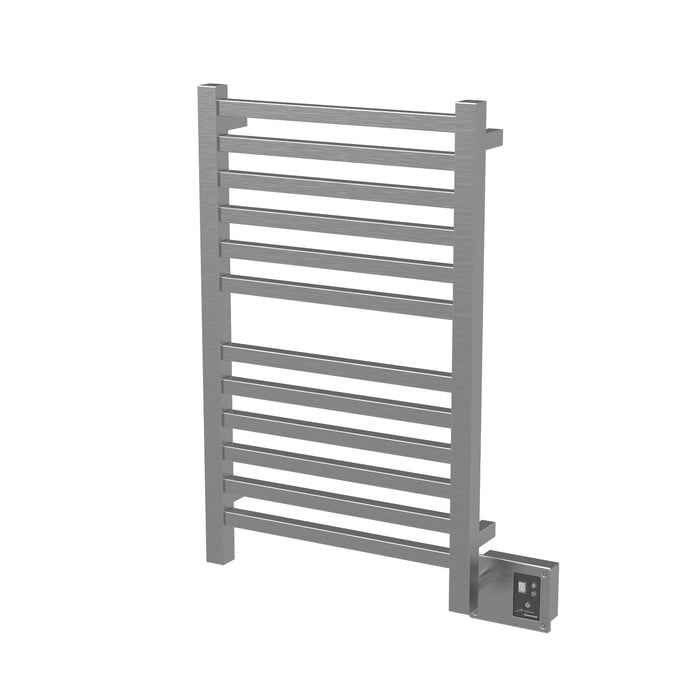 Amba Products Quadro Collection Q2033B 12-Bar Hardwired Towel Warmer - 4.125 x 24.375 x 35.375 in. - Brushed Finish