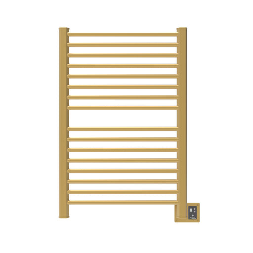 Amba Products Sirio Collection S2942SB 16-Bar Hardwired Towel Warmer - 4 x 32.5 x 44.625 in. - Satin Brass Finish