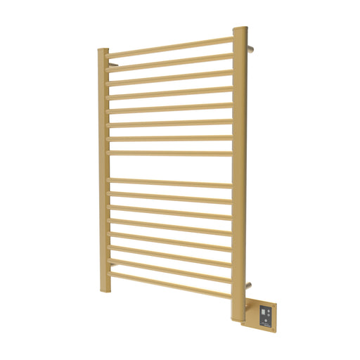 Amba Products Sirio Collection S2942SB 16-Bar Hardwired Towel Warmer - 4 x 32.5 x 44.625 in. - Satin Brass Finish