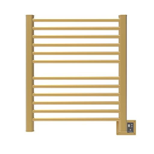 Amba Products Sirio Collection S2933SB 12-Bar Hardwired Towel Warmer - 4 x 32.5 x 35.125 in. - Satin Brass Finish