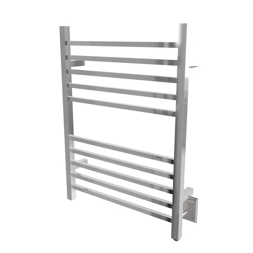 Amba Products Radiant Collection RSWH-P Square Hardwired 10-Bar Towel Warmer - 4.75 x 24.375 x 31.5 in. - Polished Finish