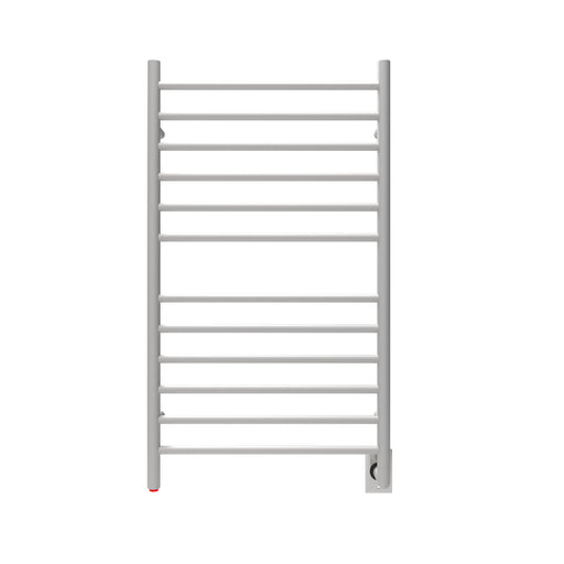 Amba Products Radiant Collection RWHL-SB Hardwired Large Straight 12-Bar Hardwired Towel Warmer - 4.75 x 24.375 x 43 in. - Brushed Finish