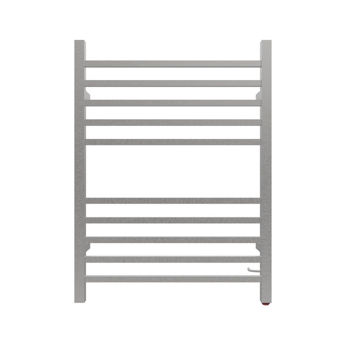 Amba Products Radiant Collection RSWP-B Square Plug-In 10-Bar Towel Warmer - 4.75 x 23.625 x 31.5 in. - Brushed Finish