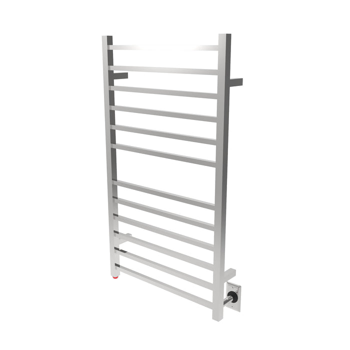 Amba Products Radiant Collection RSWHL-P Square Hardwired Large 12-Bar Hardwired Towel Warmer - 4.75 x 24.375 x 41.375 in. - Polished Finish