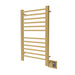 Amba Products Sirio Collection S2133SB 12-Bar Hardwired Towel Warmer - 4 x 24.625 x 35.125 in. - Satin Brass Finish