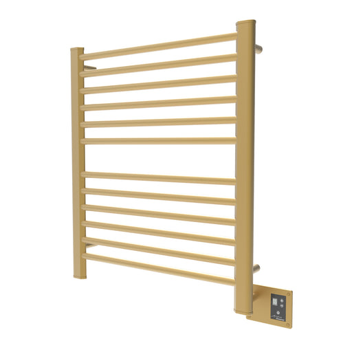 Amba Products Sirio Collection S2933SB 12-Bar Hardwired Towel Warmer - 4 x 32.5 x 35.125 in. - Satin Brass Finish