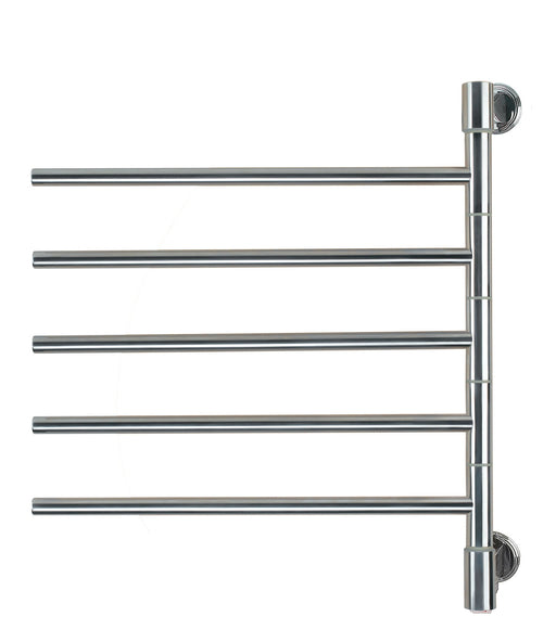 Amba Products Swivel Collection J-D005P Medium Jack 5-Bar Plug-In Towel Warmer - 4.25 x 21.875 x 25.25 in. - Polished Finish