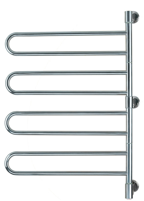 Amba Products Swivel Collection J-B004P Large Jill 8-Bar Plug-In Towel Warmer - 4.25 x 25 x 37 in. - Polished Finish