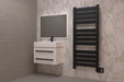 Amba Products Vega Collection V2356MB 12-Bar Hardwired Towel Warmer - 3.625 x 26.25 x 57.75 in. - Matte Black Finish