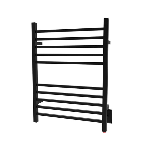 Amba Products Radiant Collection RSWH-MB Square Hardwired 10-Bar Towel Warmer - 4.75 x 24.375 x 31.5 in. - Matte Black Finish