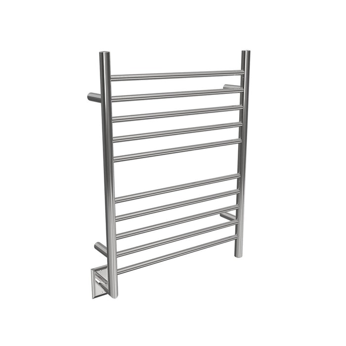 Amba Products Radiant Collection RWH-SP-LEFT Hardwired Straight Left Side 10-Bar Towel Warmer - 4.75 x 24.375 x 33.5 in. - Polished Finish