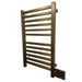 Amba Products Quadro Collection Q2033BB 12-Bar Hardwired Towel Warmer - 4.125 x 24.375 x 35.375 in. - Brushed Bronze Finish