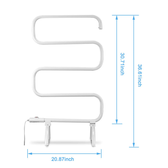 Homeleader Towel Warmer and Drying Rack, Heated Towel Rack, Wall Mount & Free Standing Towel Heater for Bathroom, 120W