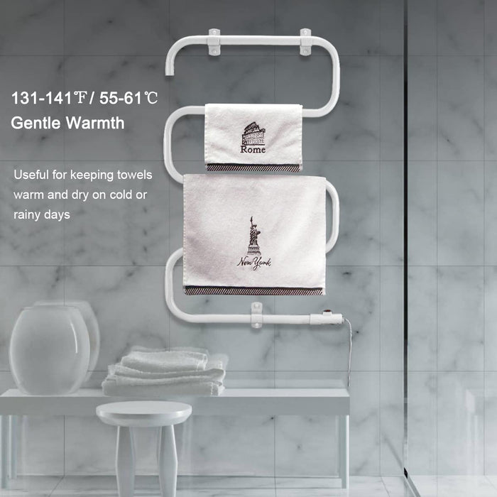 Homeleader Towel Warmer and Drying Rack, Heated Towel Rack, Wall Mount & Free Standing Towel Heater for Bathroom, 120W