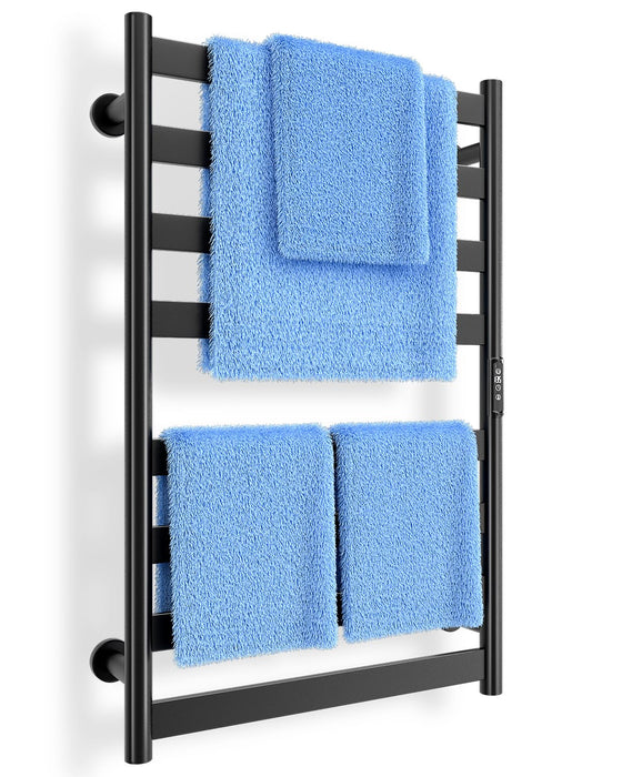 Poloma Paraheeter Towel Warmer, Heated Towel Rack, Towel Warmer Racks for Bathroom, Towel Dryer, Towel Heater, Wall Mounted, Matt Black.