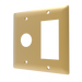 Amba Products Controller AJ-DGP-SB Jeeves Double Gang Plate - 0.5 x 4.5 x 4.5 in. - Satin Brass Finish
