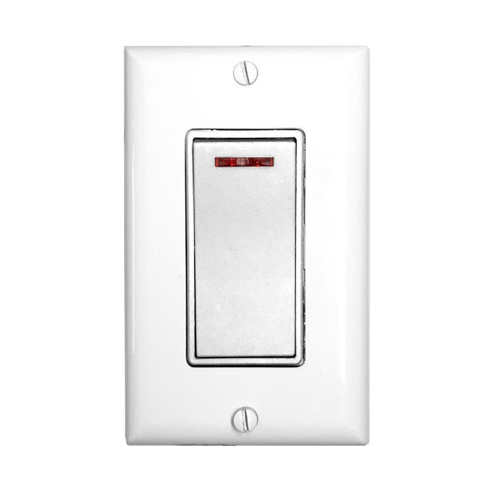 Amba Products Controllers ATW-S-W Hardwired Pilot Light Switch - White Finish