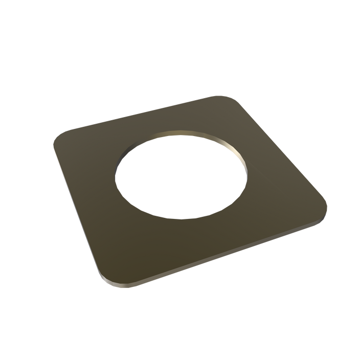 Amba Products Accessory AE-1S-BB 1mm Square Spacer Qty of 2 for Quadro or Vega Collections - 0.04 x 1.5 x 1.5 in. - Brushed Bronze