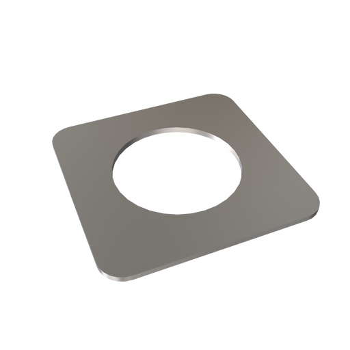 Amba Products Accessory AE-1S-B 1mm Square Spacer Qty of 2 for Quadro or Vega Collections - 0.04 x 1.5 x 1.5 in. - Brushed Finish