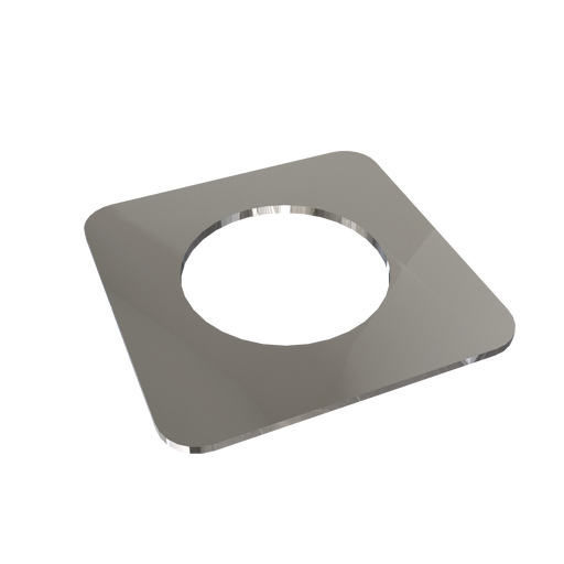 Amba Products Accessory AE-1S-P 1mm Square Spacer Qty of 2 for Quadro or Vega Collections - 0.04 x 1.5 x 1.5 in. - Polished Finish